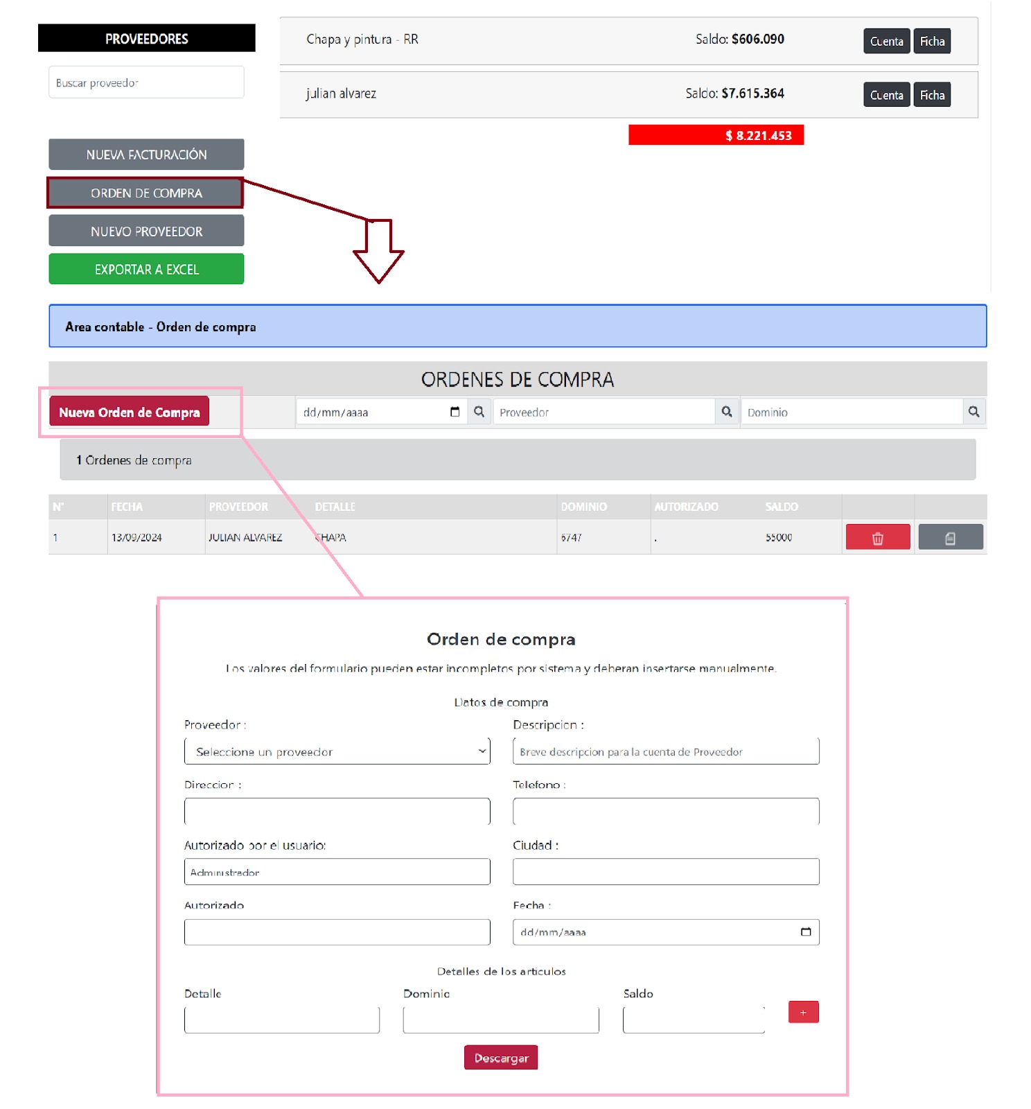 Proforma > Proveedores 3