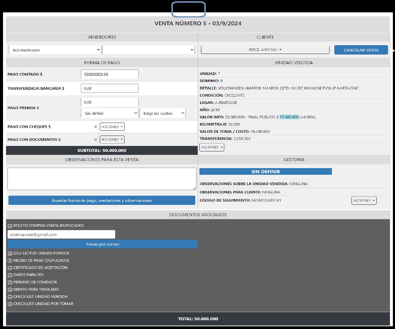 Ventas > Nueva > Venta Directa 5